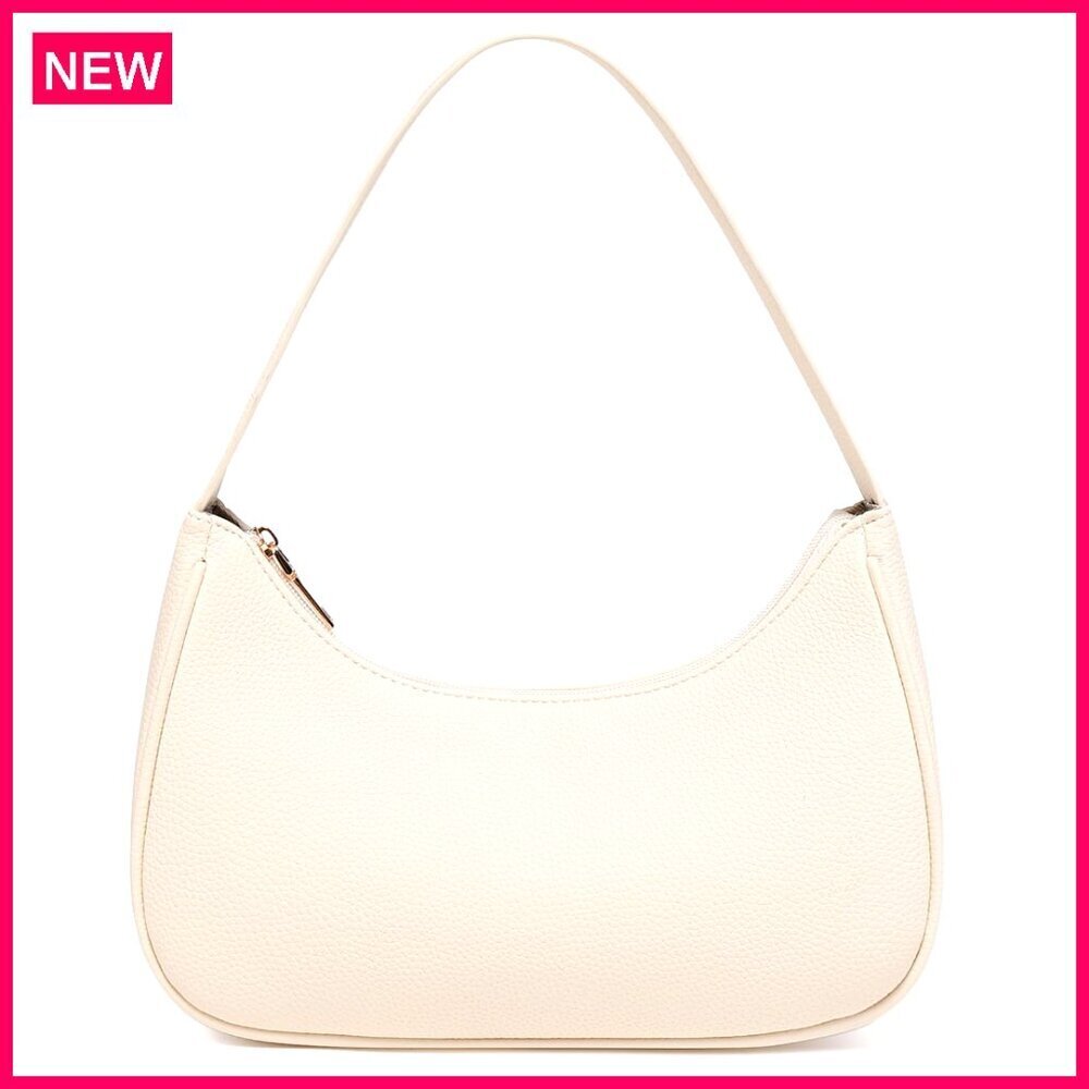 Lightweight PU Leather Hobo Shoulder Bag Mini Tote for Work Travel